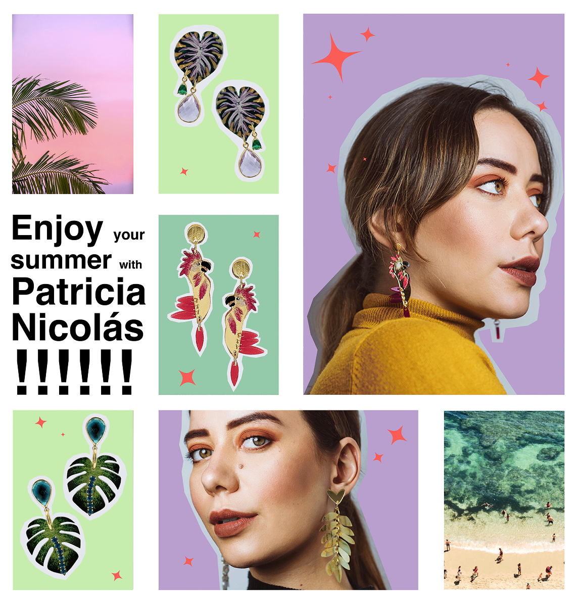 Moodboard de campaña de e-mail: Enjoy your summer with Patricia Nicolás